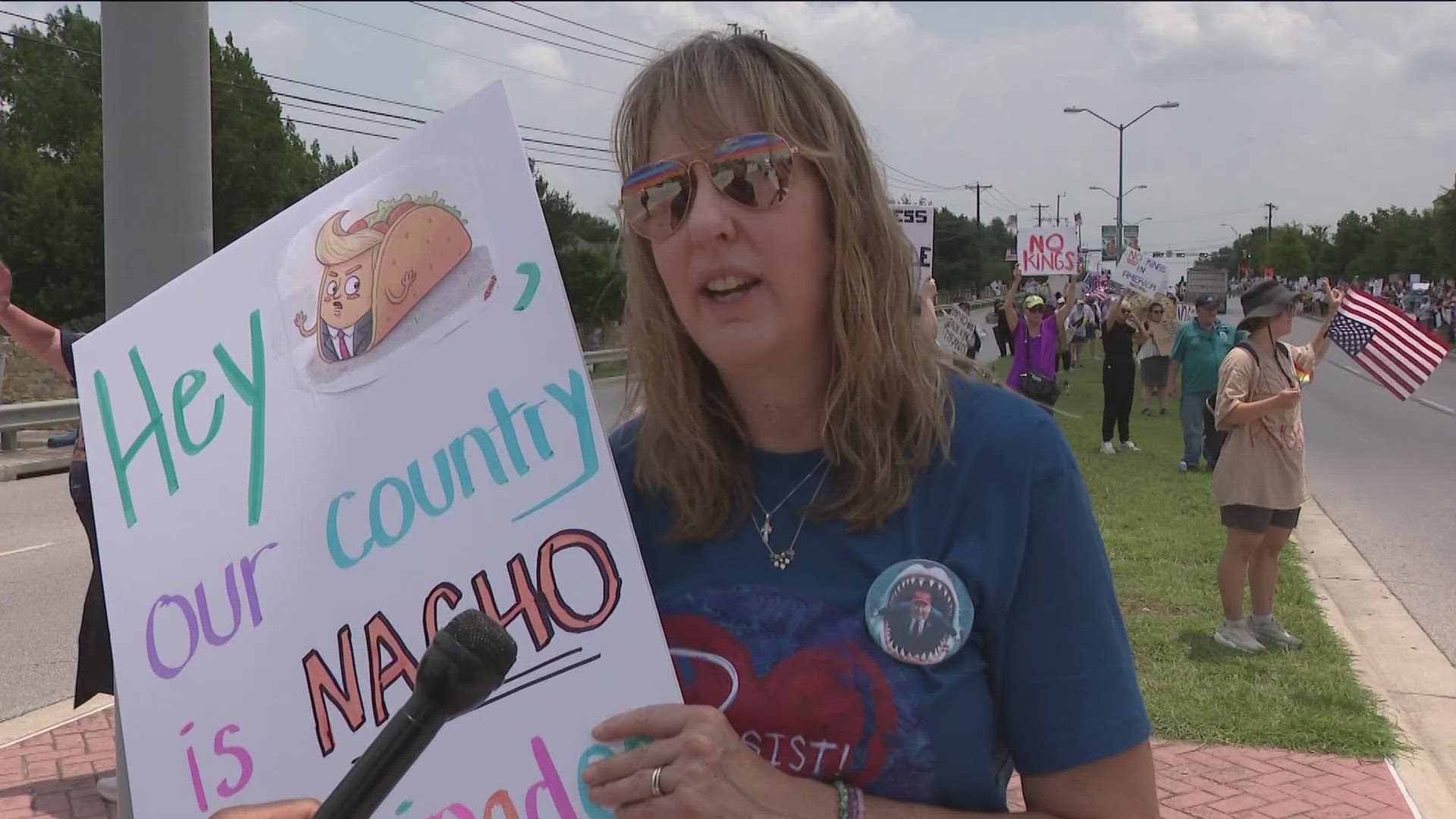 On Saturday, the city of Pflugerville hosted a No Kings protest against the Trump administration. The rally went on peacefully.
