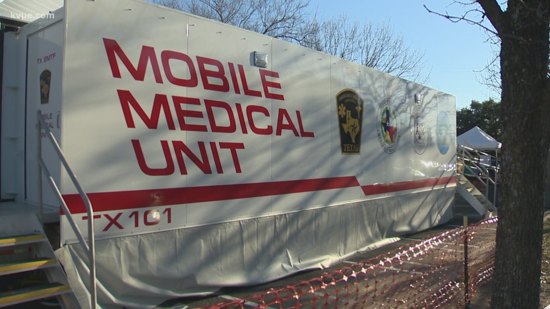 Local leaders got a look inside a mobile therapeutic infusion center that has been set up in Travis County by the State of Texas.