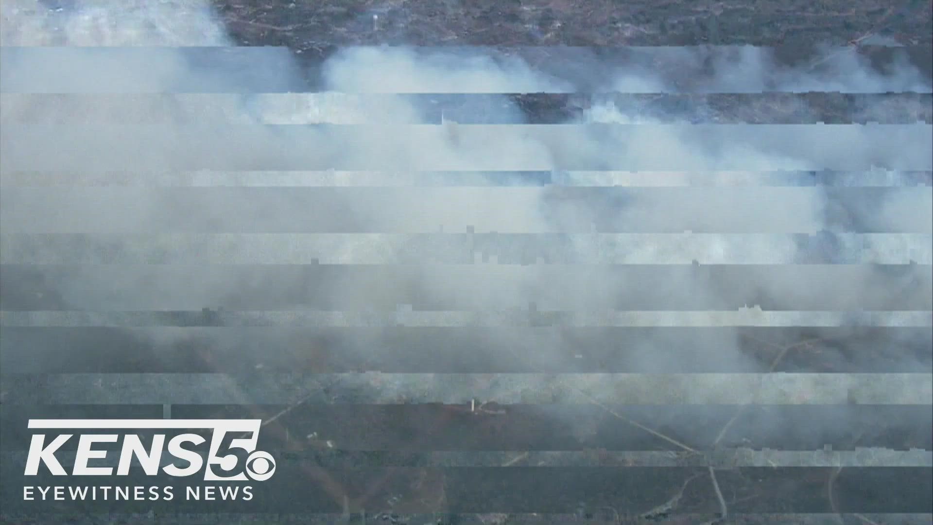 A fire broke out in Bastrop, Texas, on Jan. 18, burning hundreds of acres. The fire started from a prescribed burn that got out of control. Here are aerial views.