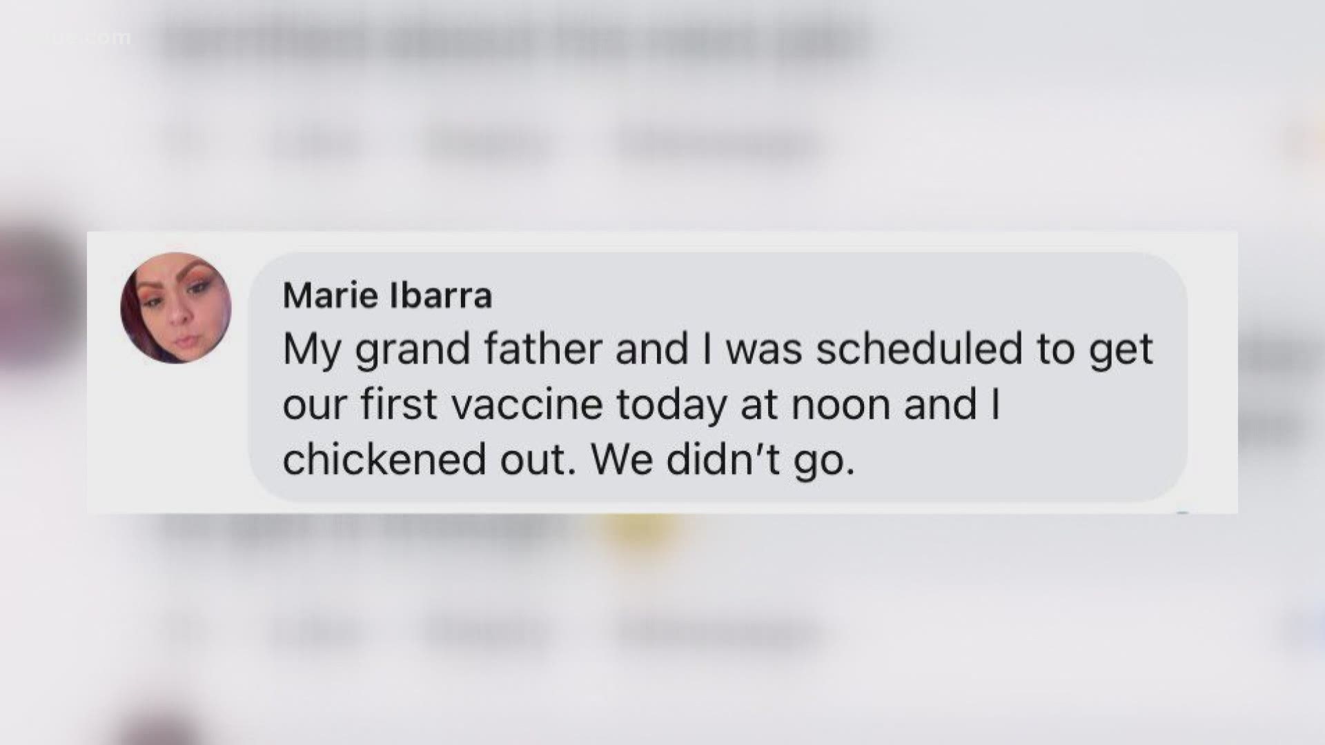 Some people aren't so eager to get the vaccine. KVUE's Hannah Rucker heard their thoughts on Facebook Live.