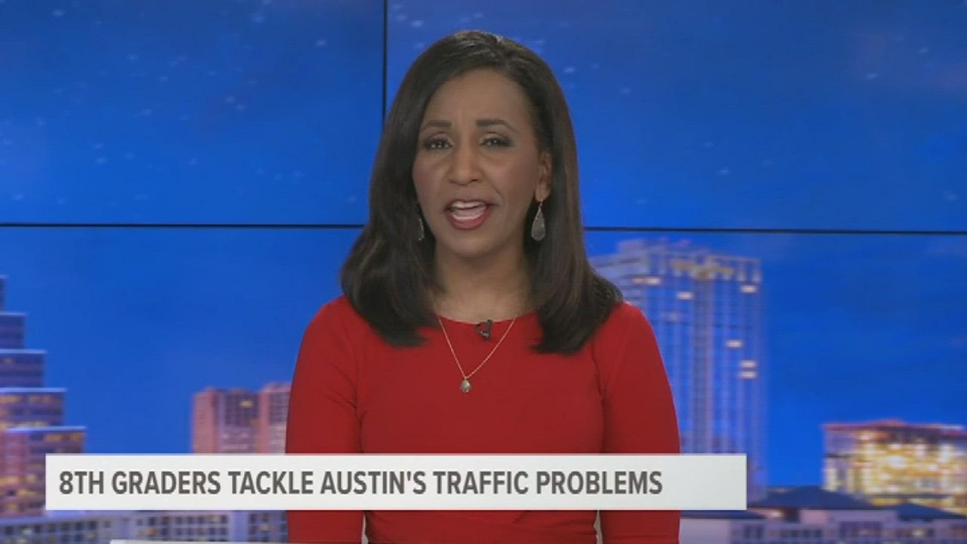 A group of Austin eighth-graders is taking on one of our city's biggest challenges -- traffic!