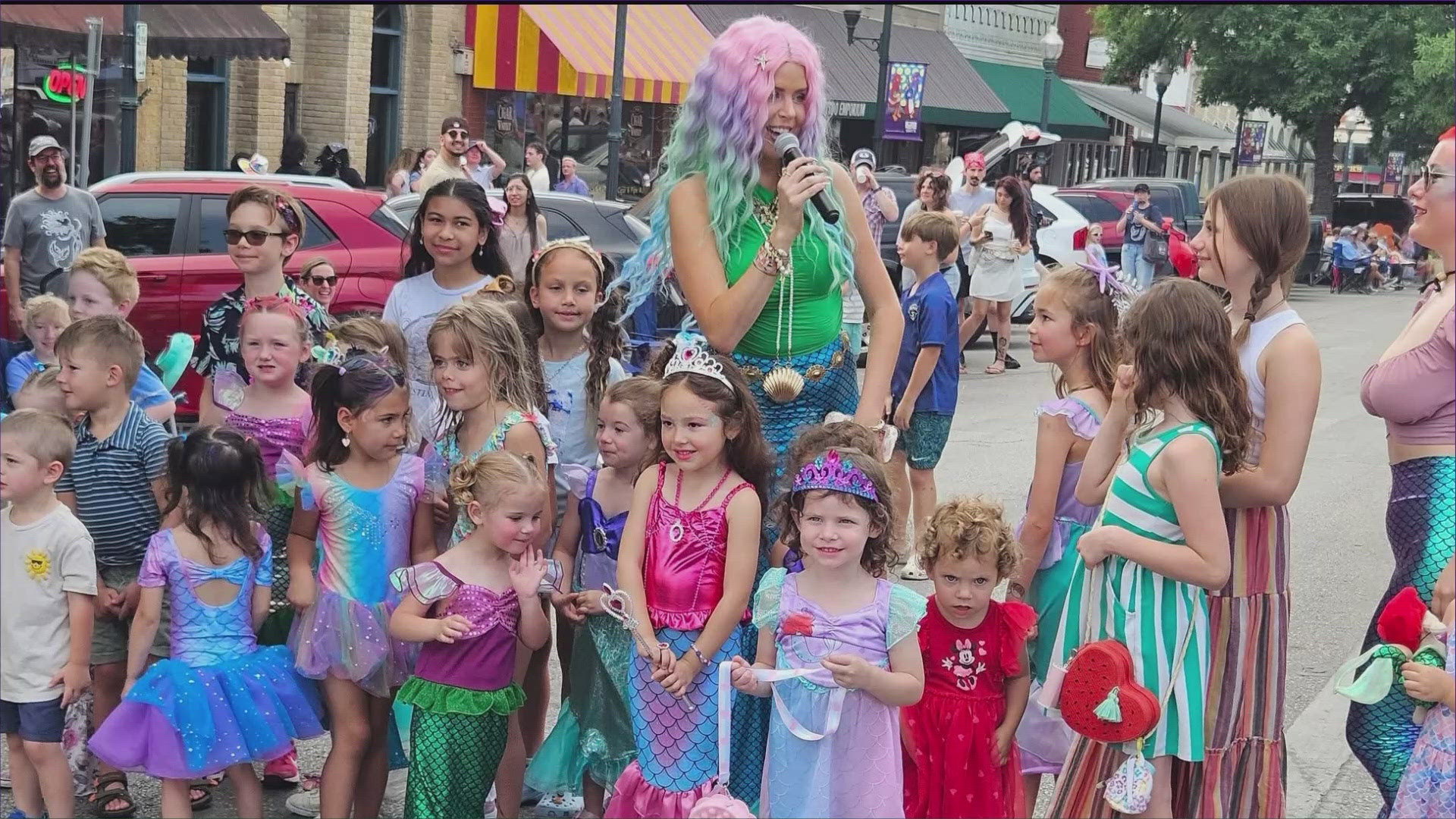 It was the perfect morning to take a refreshing dip in the San Marcos River. Saturday was the annual Mermaid Capital of Texas Fest in Downtown San Marcos.