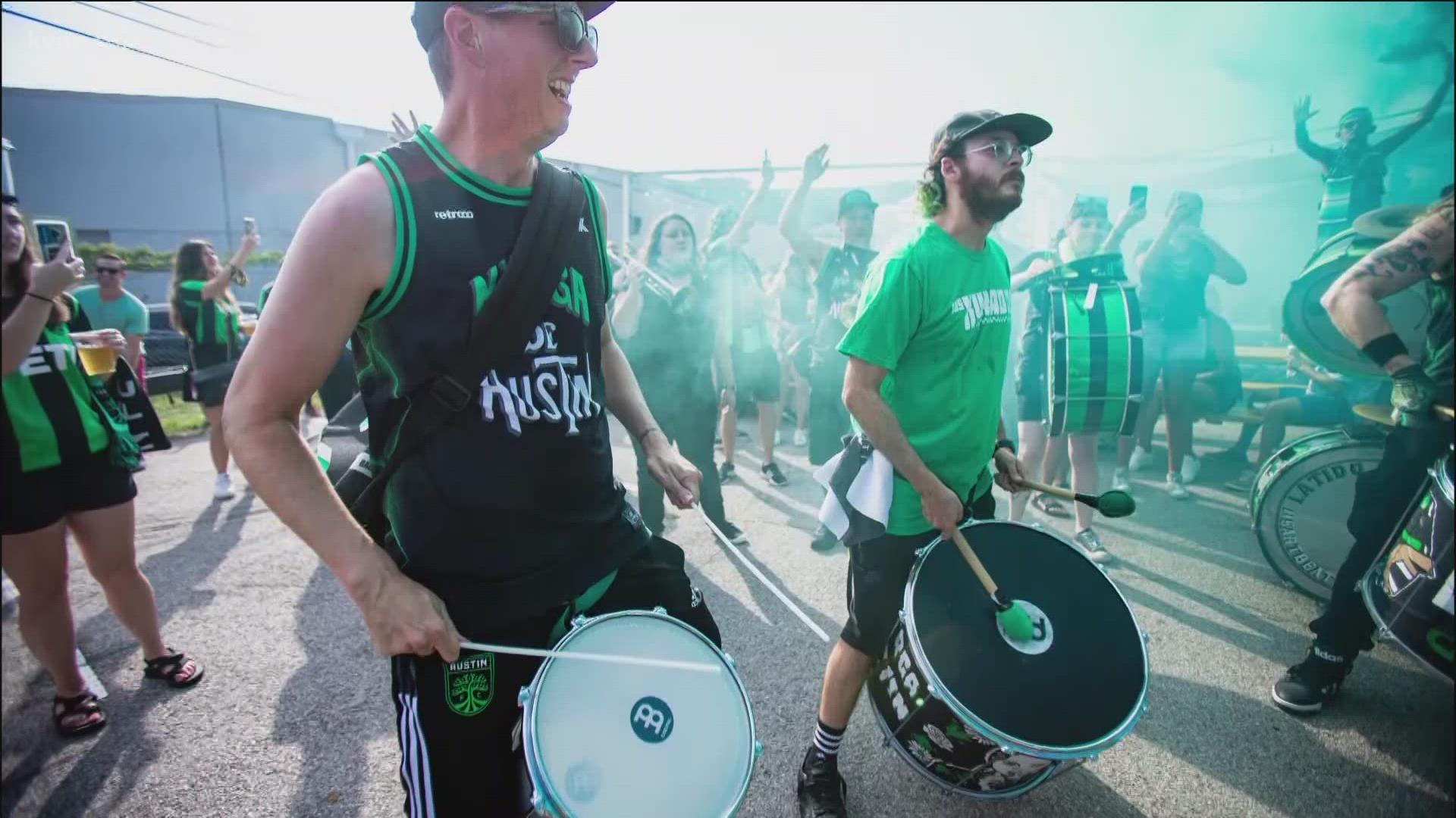 A member of the Austin FC support band was assaulted after a game in Houston.