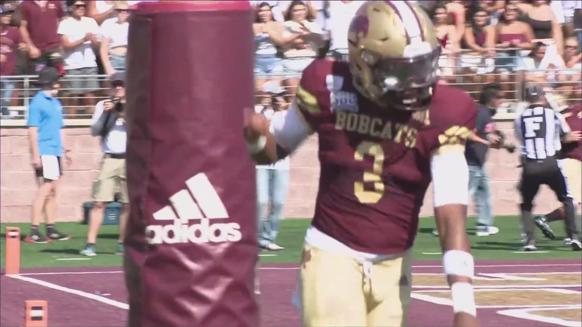 McCloud was responsible for four touchdowns in Texas State's 49-10 win over UTSA.