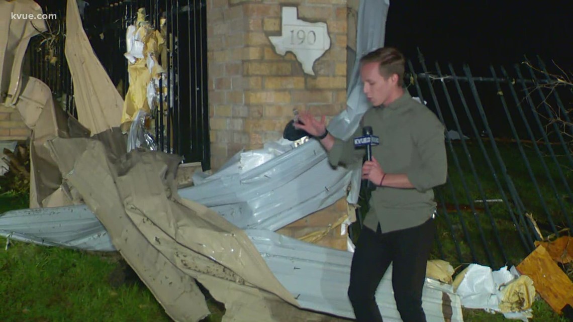 Storm damage after tornadoes reported in Elgin and Round Rock
