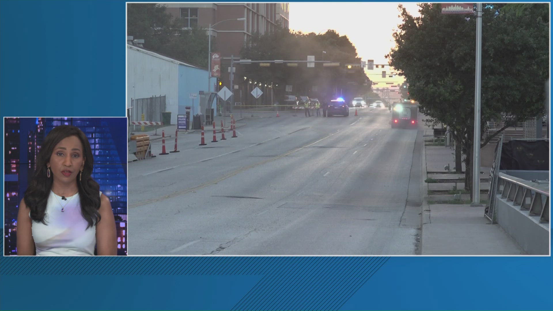 Cars Damage By Falling Concrete In Downtown Austin 