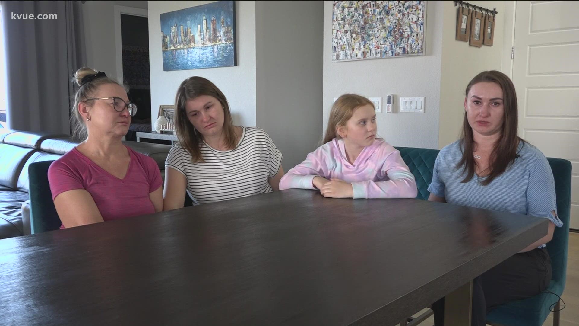 One couple in Austin was able to help their family escape the war in Ukraine since the war began. They shared their story with KVUE's Mike Marut.