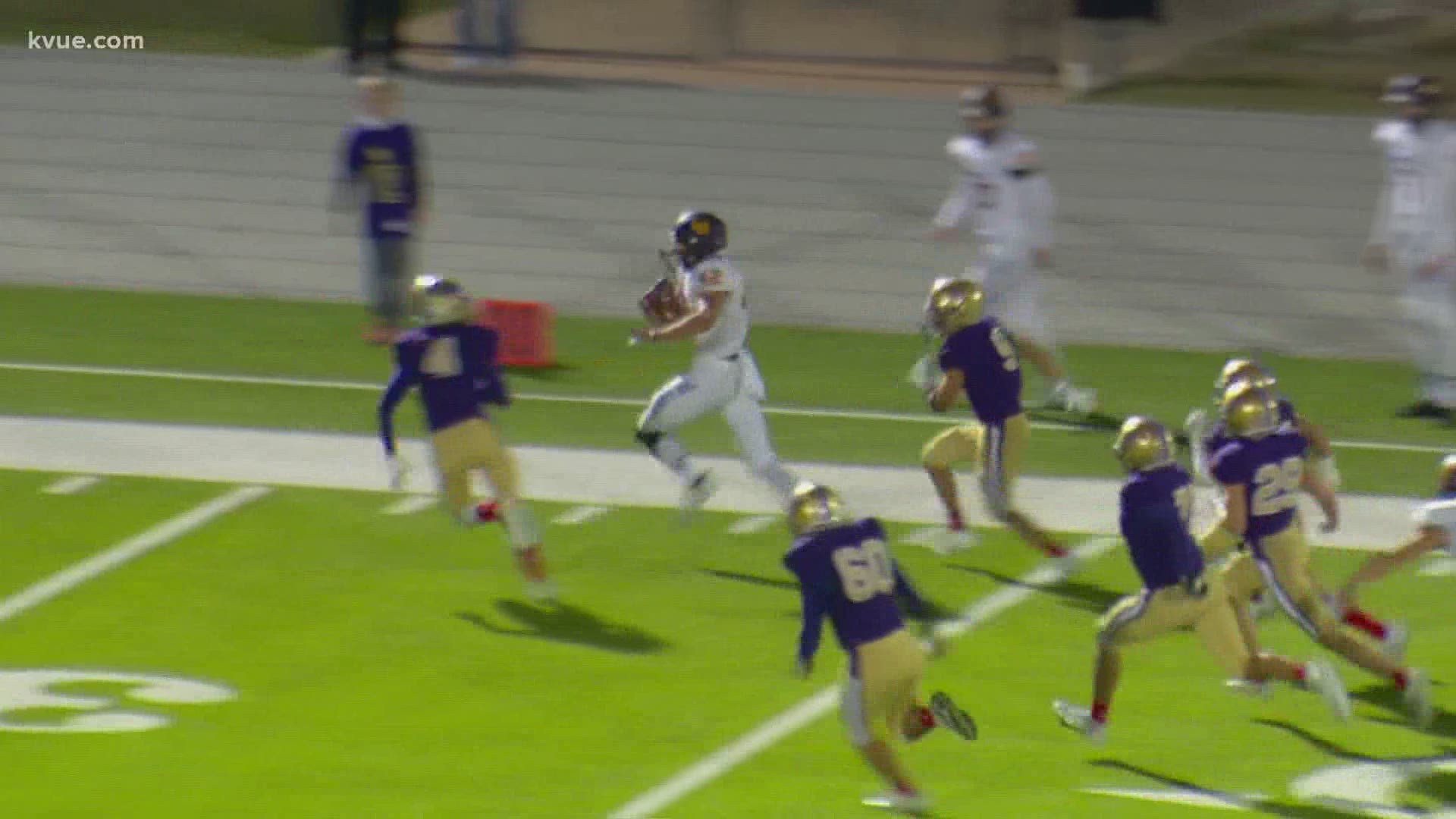 Liberty Hill running back Blake Simpson earns the Austin-Telco Big Save of the Week.