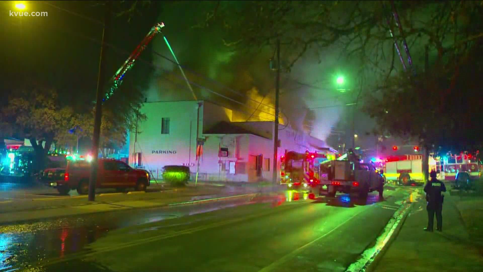 No one was injured in the fire, but crews say the building is a total loss.