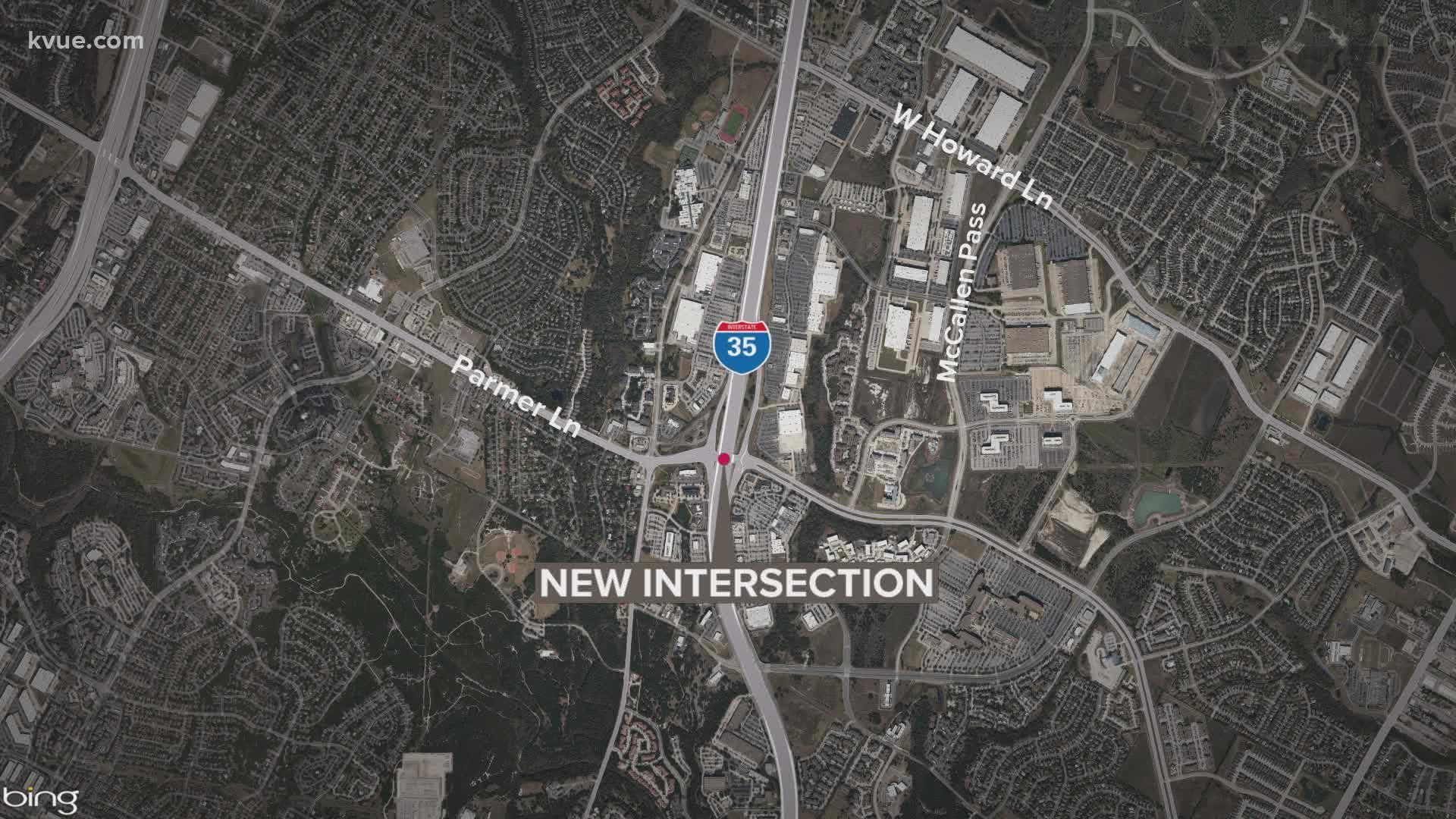 Crews are expected to complete construction on the intersection at Interstate 35 and Parmer Lane by next month.