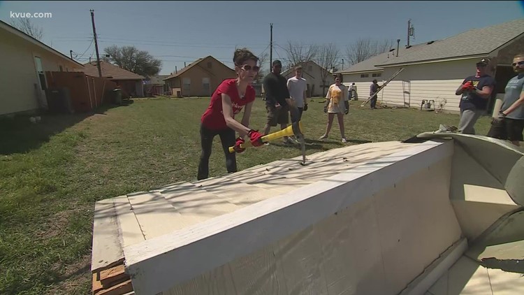 Community members gather in Round Rock, Elgin to help neighbors clean up after tornadoes