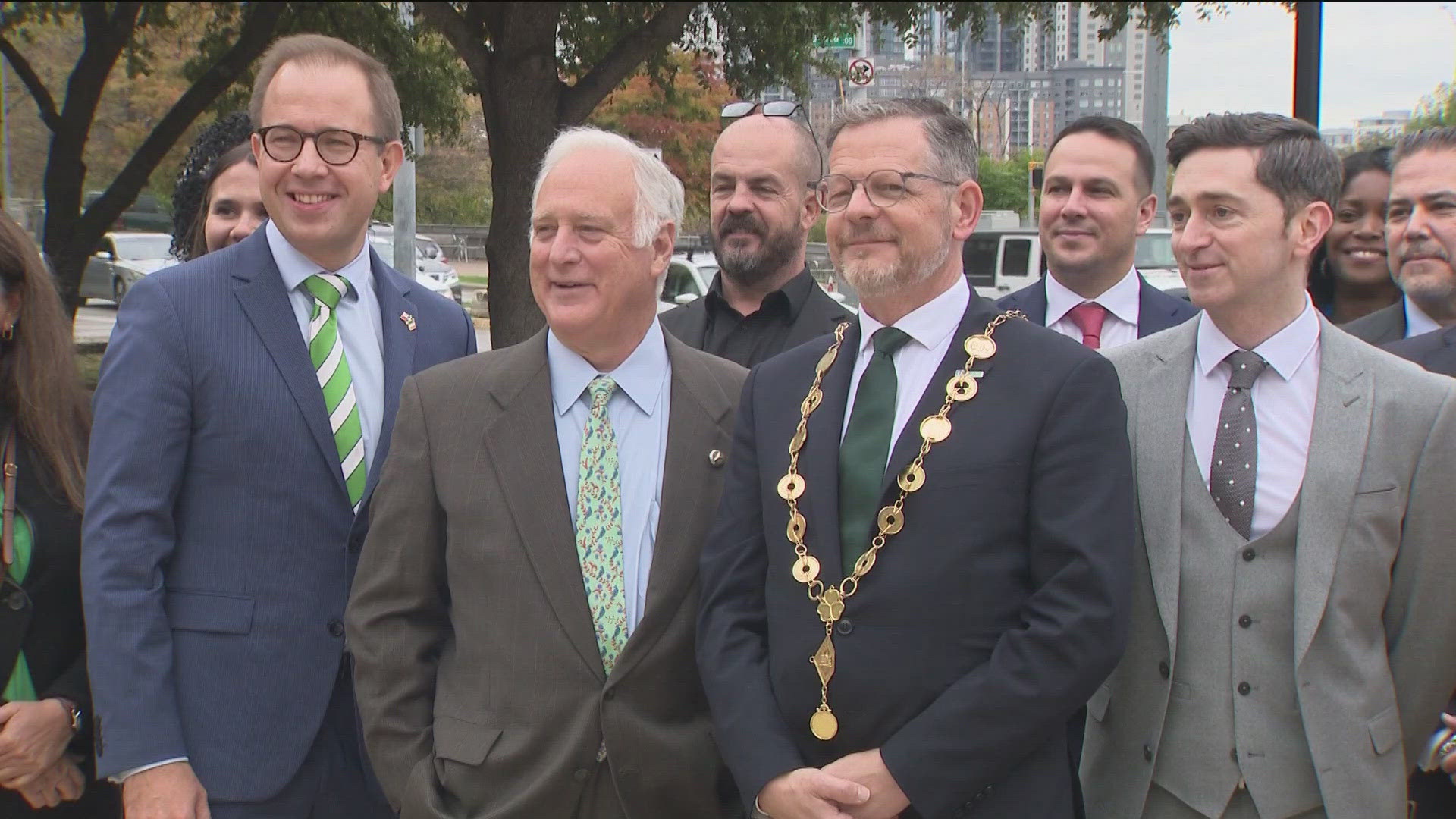 Austin mayor Kirk Watson met with Limerick mayor John Moran for a ceremony, where they announced that the cities want to learn from each other.