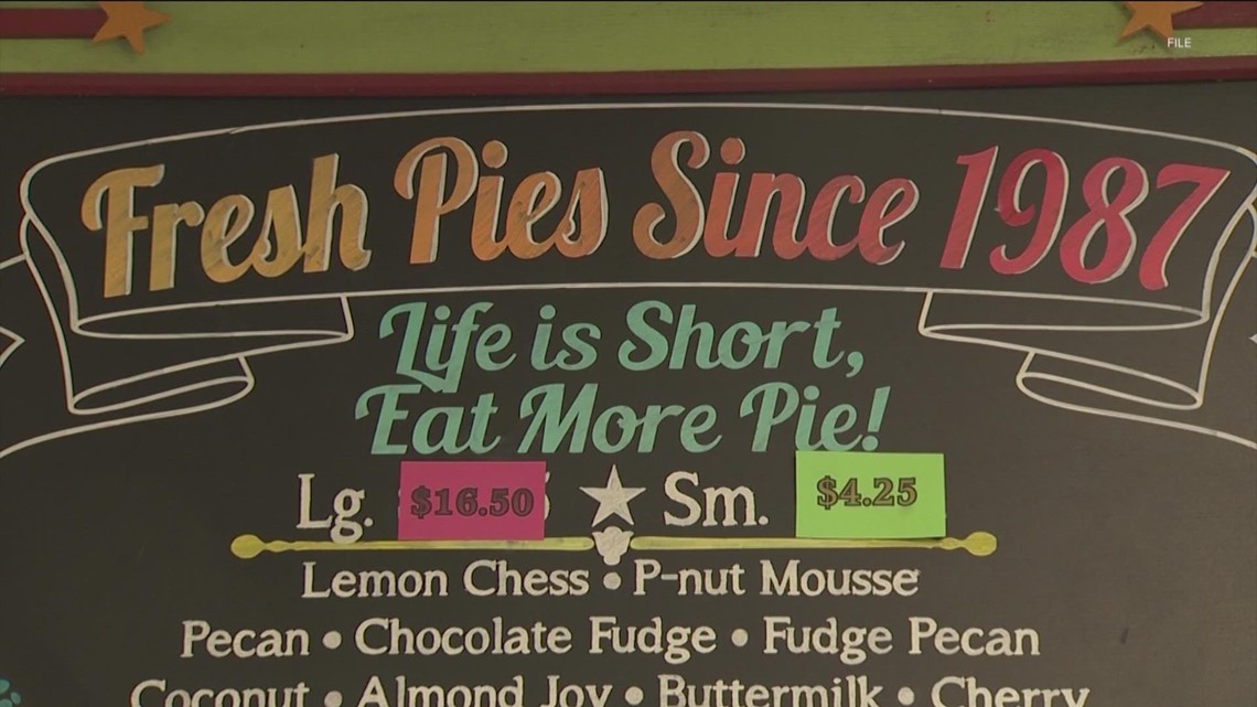 The Texas Pie Company in Kyle offers a wide selection of fresh pies and