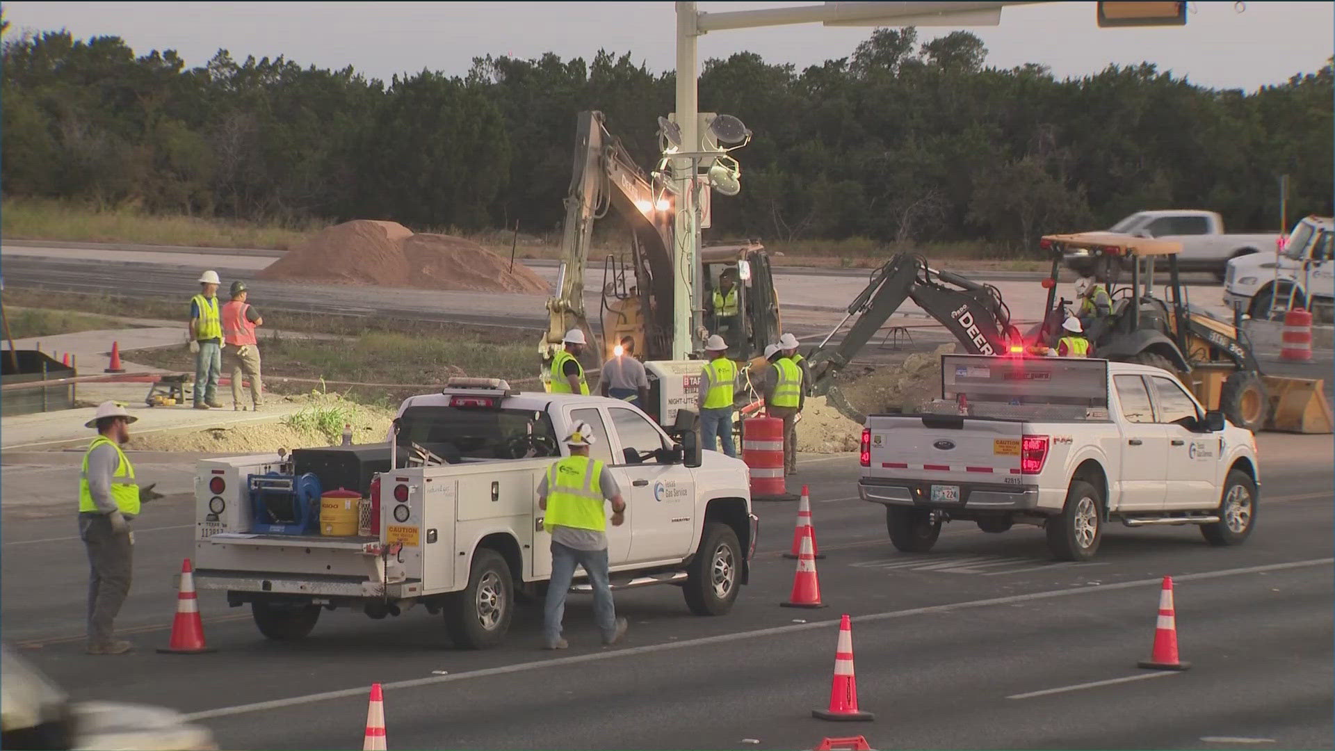 Southbound lanes of 620 at the 2222 intersection reopened Saturday evening, but the northbound lanes remain closed as repairs are still ongoing.