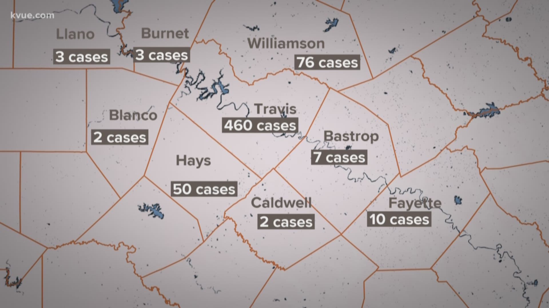 There were 76 confirmed cases in Williamson County as of Saturday night.