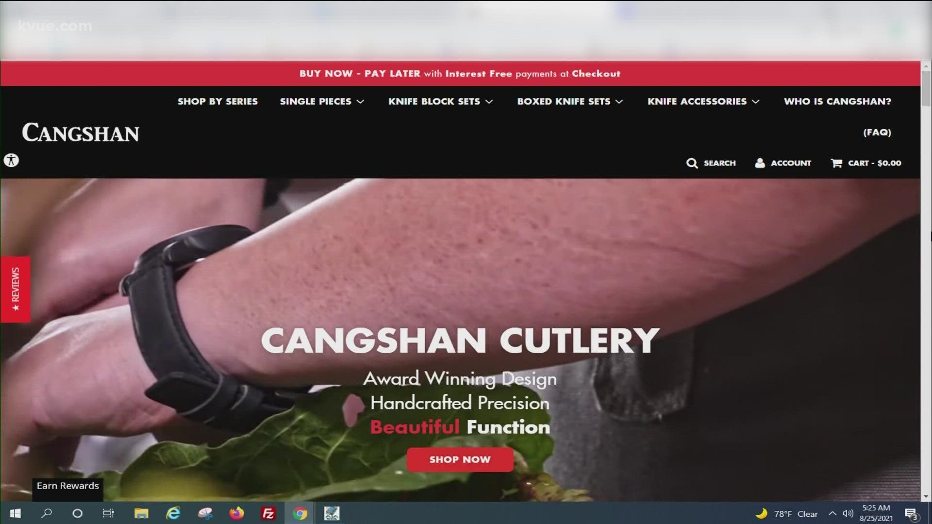 Cangshan Cutlery is moving from southern California to Leander.