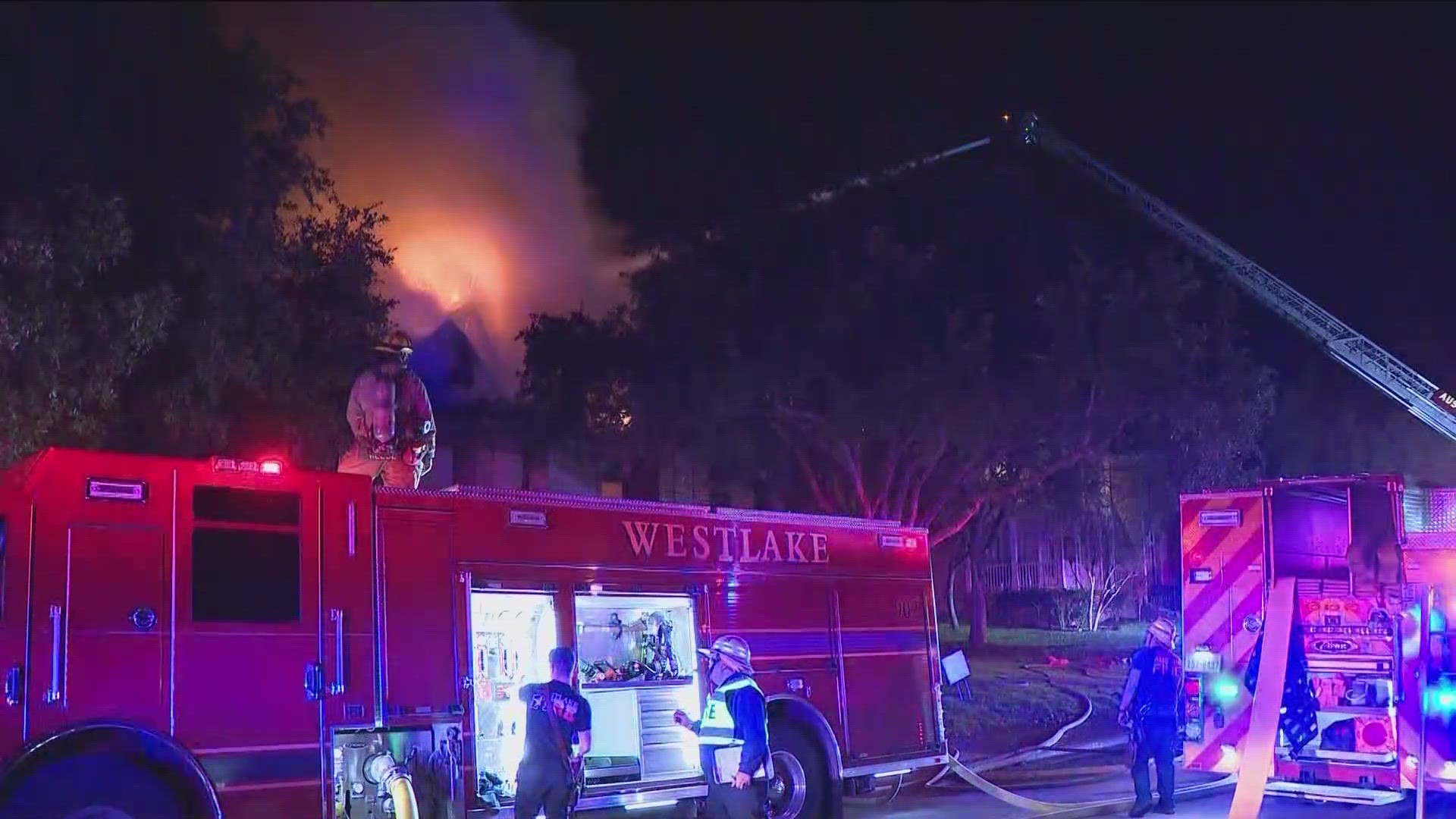 Austin and Westlake firefighters rushed to put out a house fire on Port Royal Drive Thursday morning.