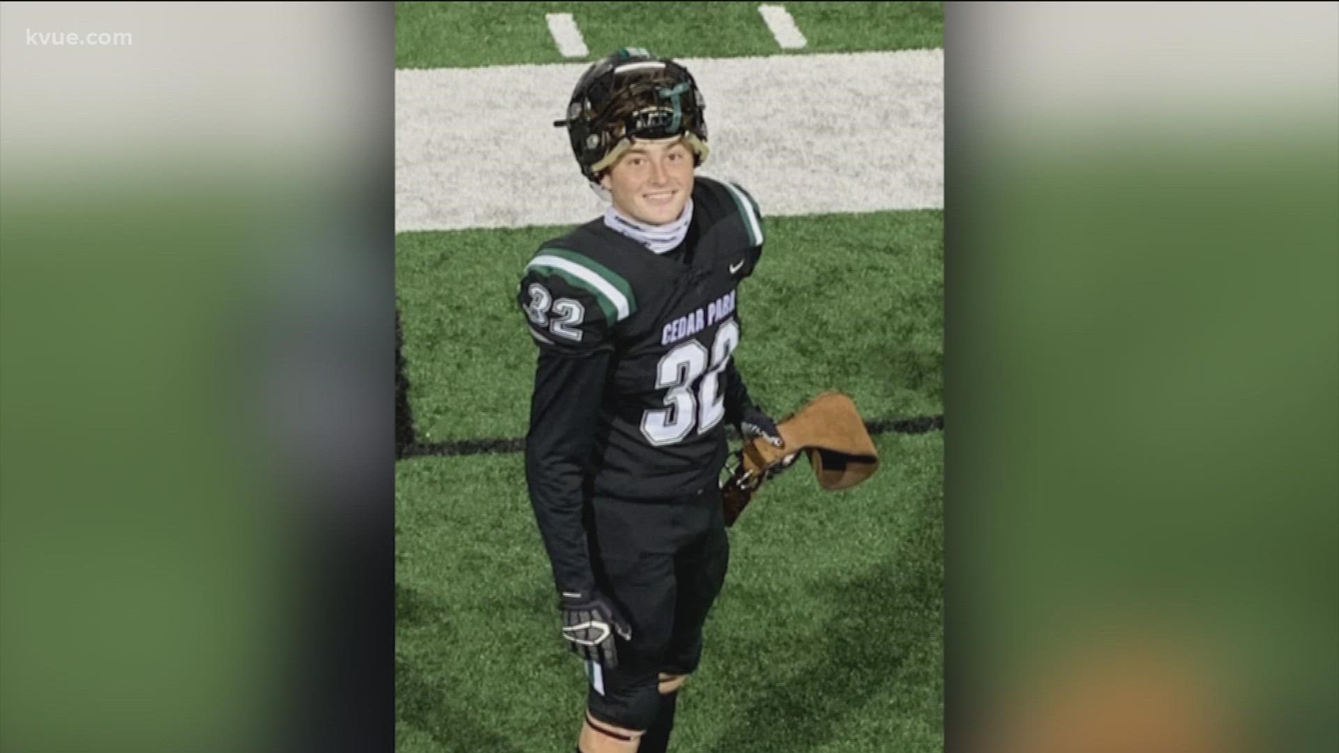 This month's winner is a a key member of the school's football team: Cedar Park High School's Jake McAnally.