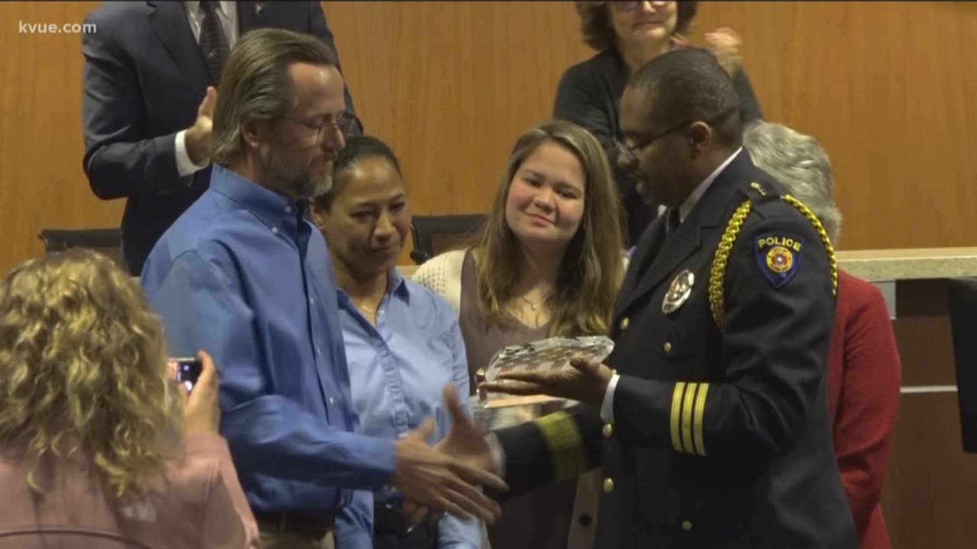 An Austin doctor received a special award from Round Rock police.