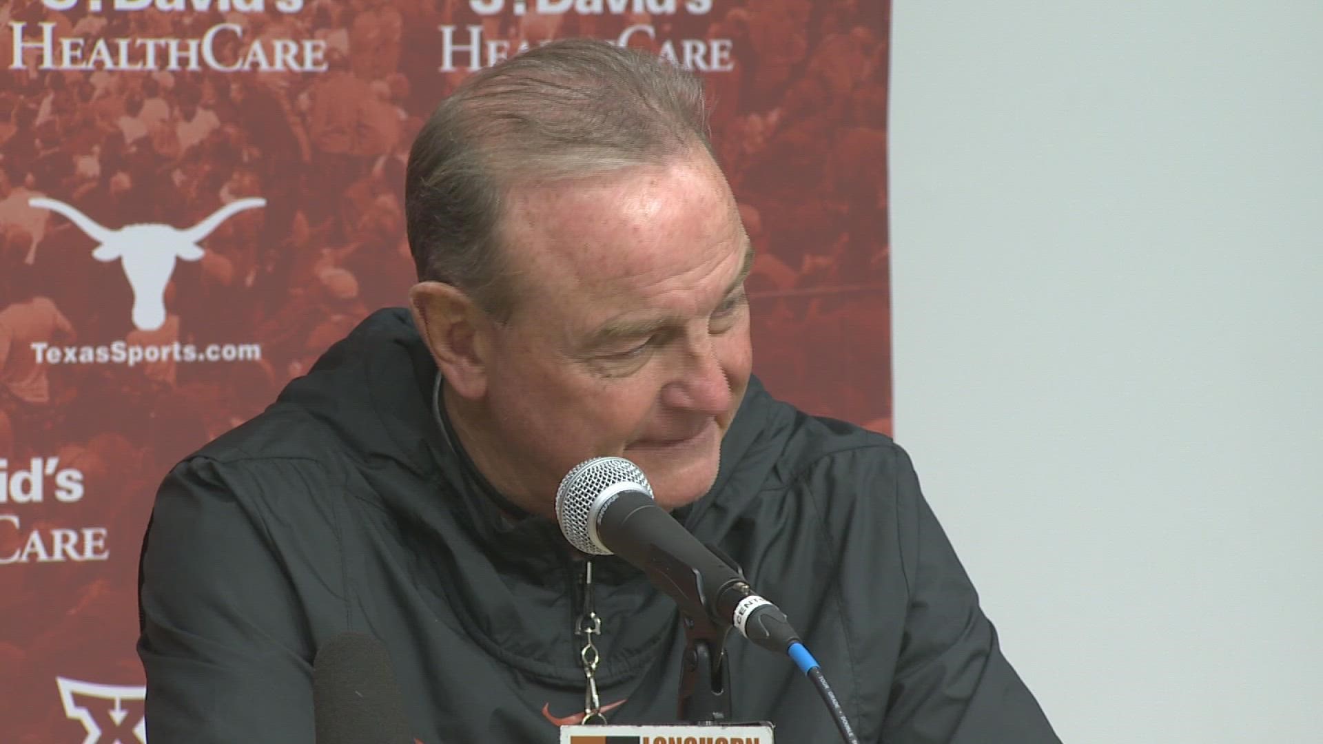 Texas women's basketball coach Vic Schaefer, senior guard Sonya Morris