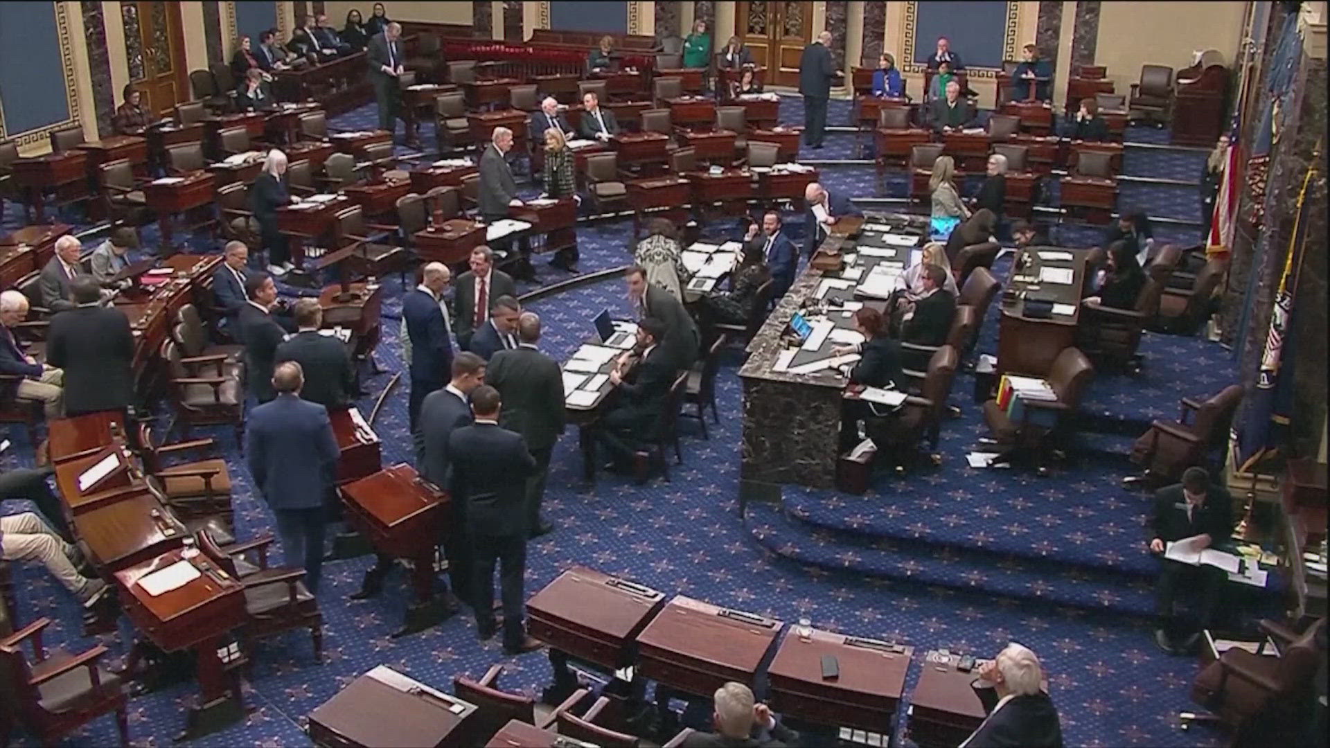 Republicans in the U.S. Senate pushed forward a $340 billion budget framework that includes up to $175 billion for border security.