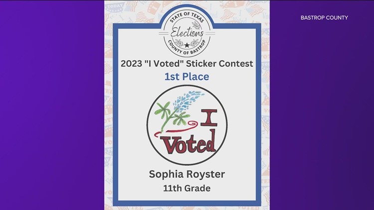 Bastrop County 11th grader wins 'I Voted' sticker contest