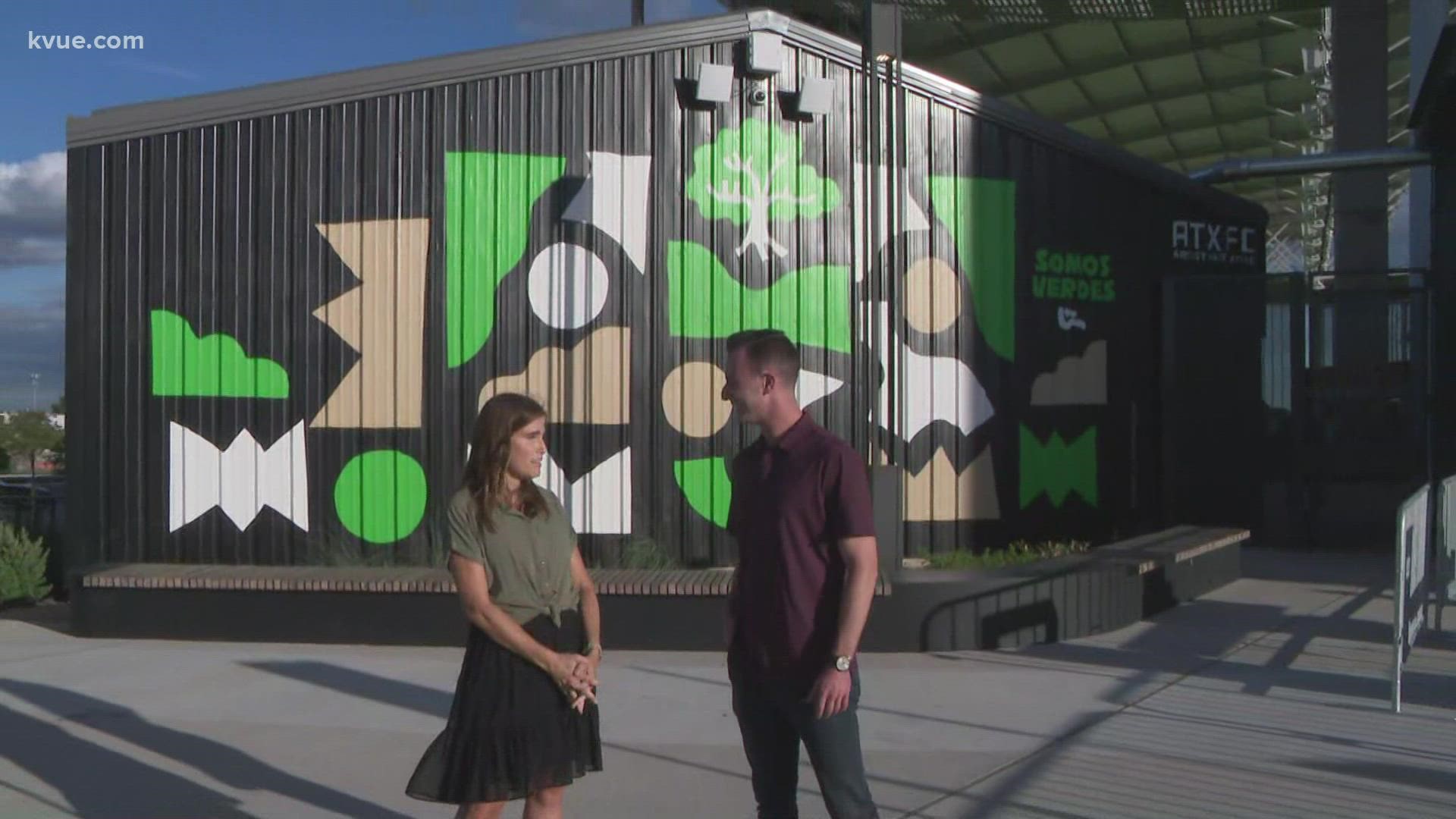 The mural, created by Austin-based artist Will Bryant, was unveiled on Wednesday before Austin FC's match against LAFC.