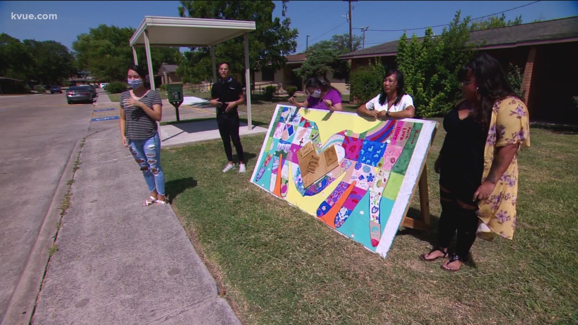 With COVID-19 causing neighbors to be apart, the Allen Woods community in San Marcos decided to show how they stand together through a mural.