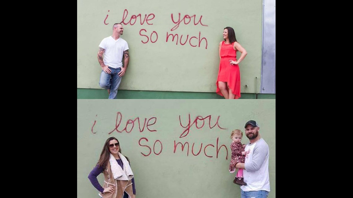 I Love You So Much Wall Restored After Someone Spray Paints Across Art Kvue Com