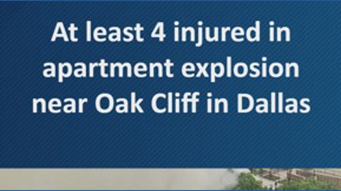 At least 4 injured in Dallas apartment explosion near Oak Cliff | kvue.com