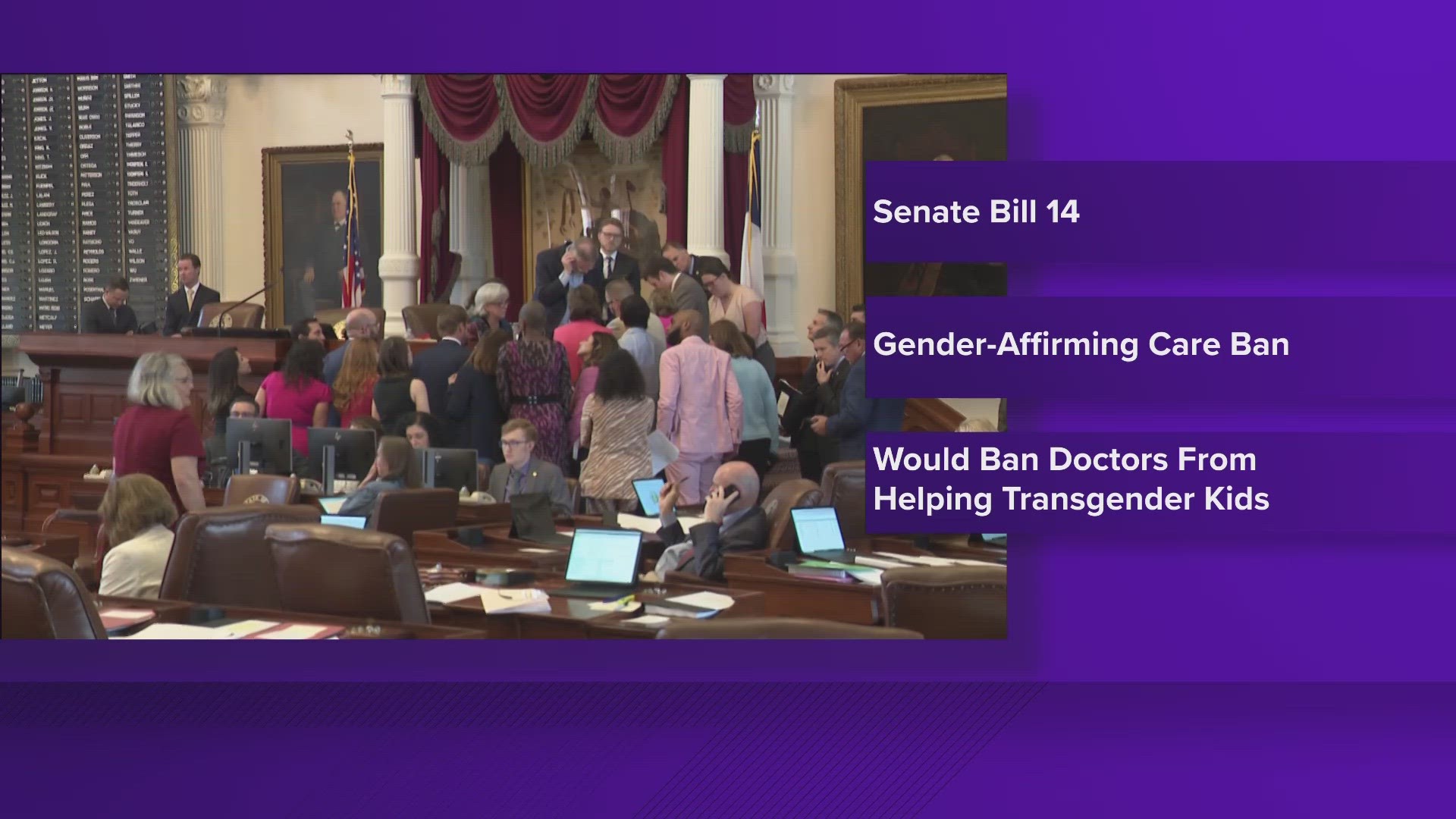 Senate Bill 14, which bans gender-affirming care for minors, returned to the House floor for debate on Friday.