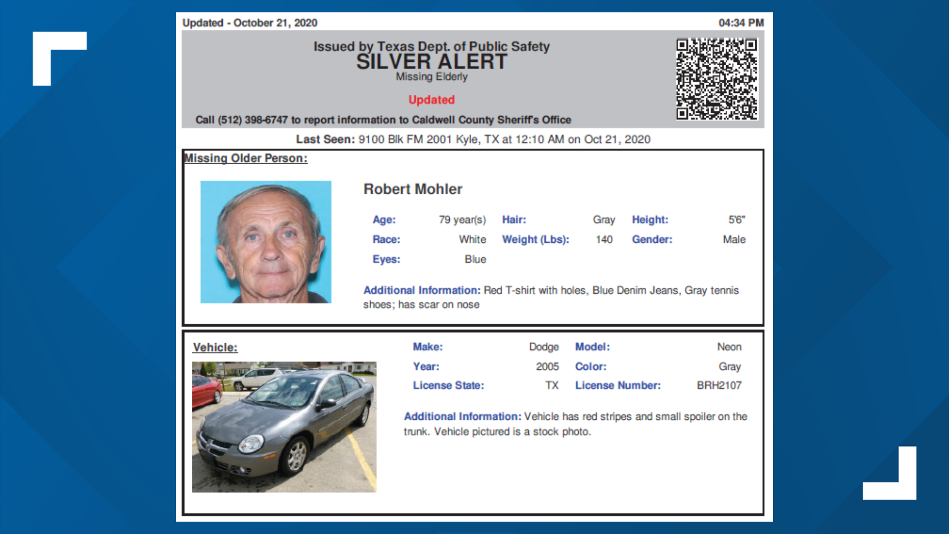 SILVER ALERT: Officials searching for 79-year-old man last seen in Kyle ...