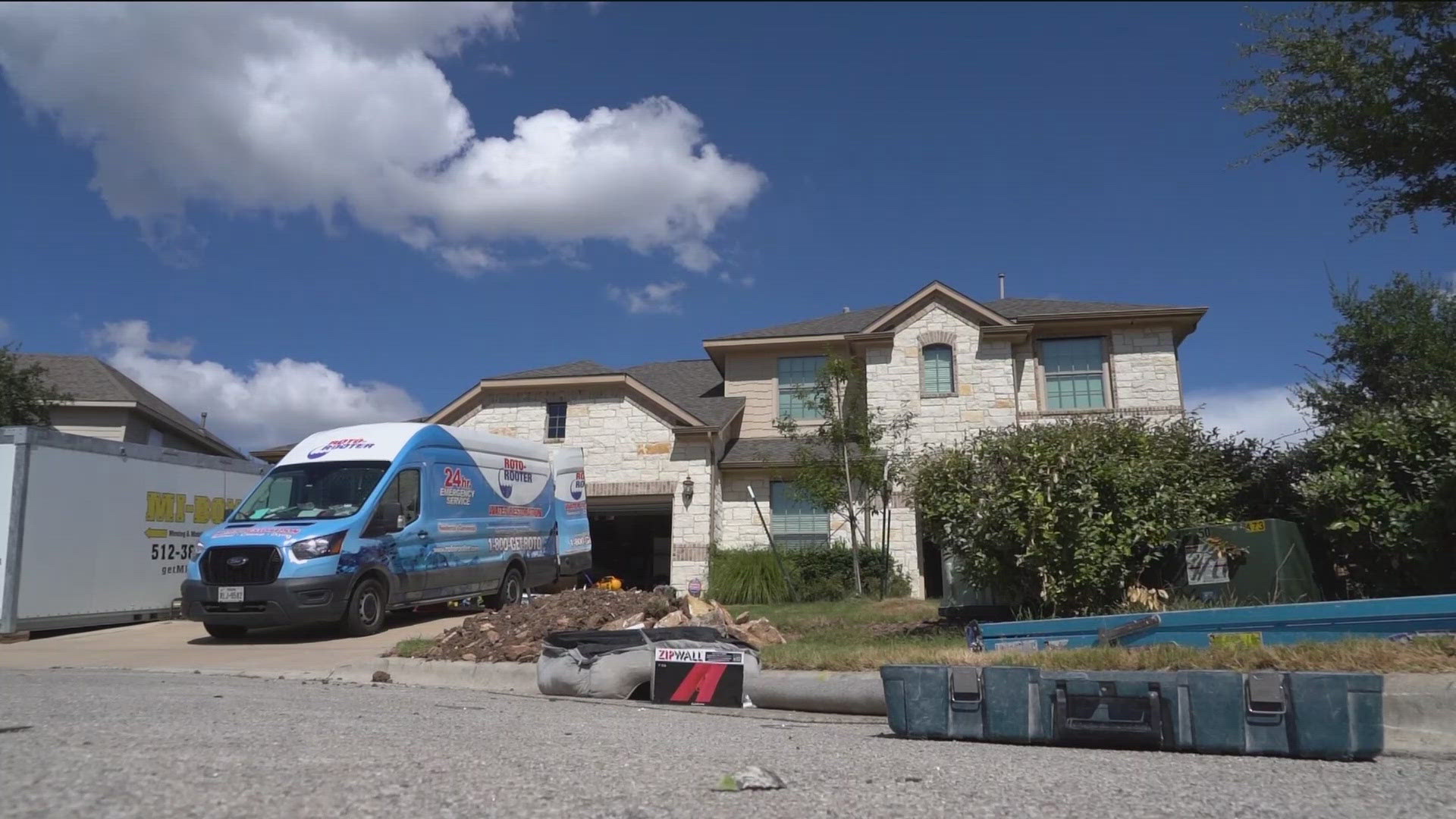 Neighbors in the Parkside at Mayfield Ranch subdivision say the repairs have caused damage and issues around the area.