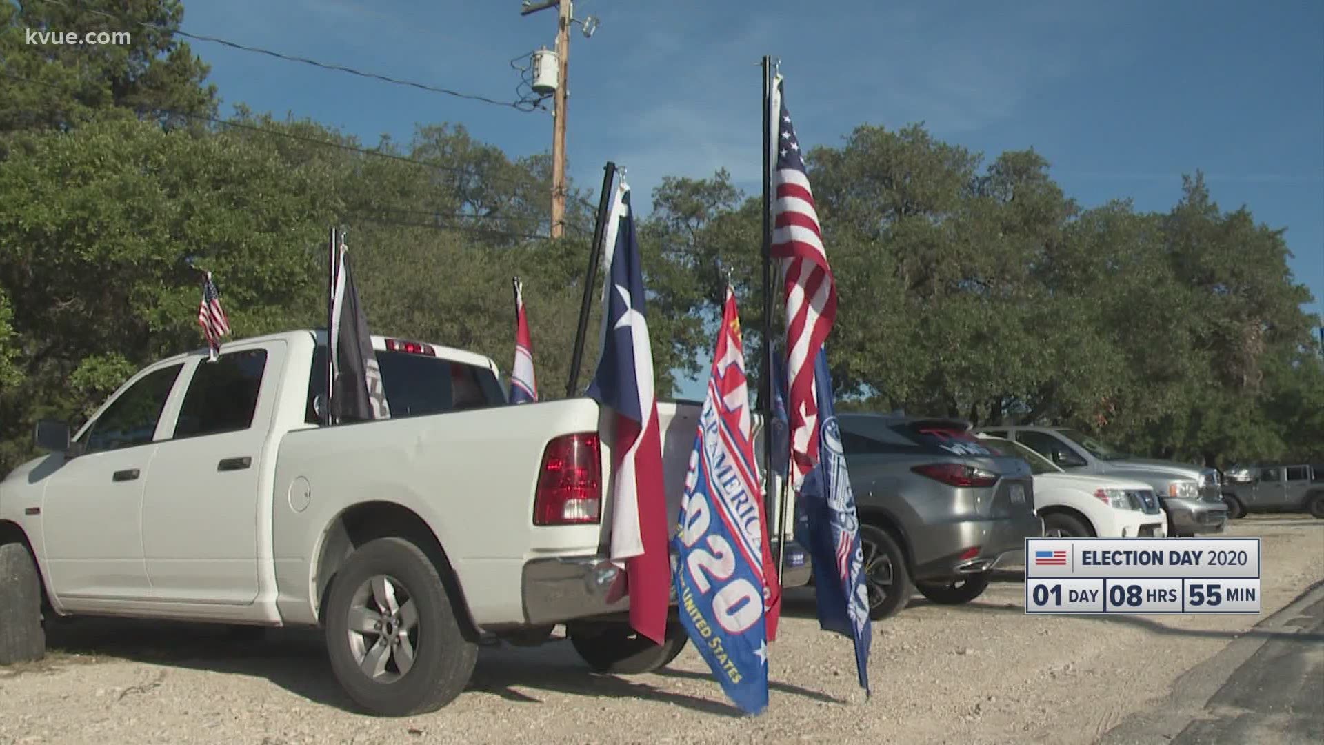 President Donald Trump's supporters gathered for a caravan near Lake Travis on Sunday. An organizer said this was a positive event.