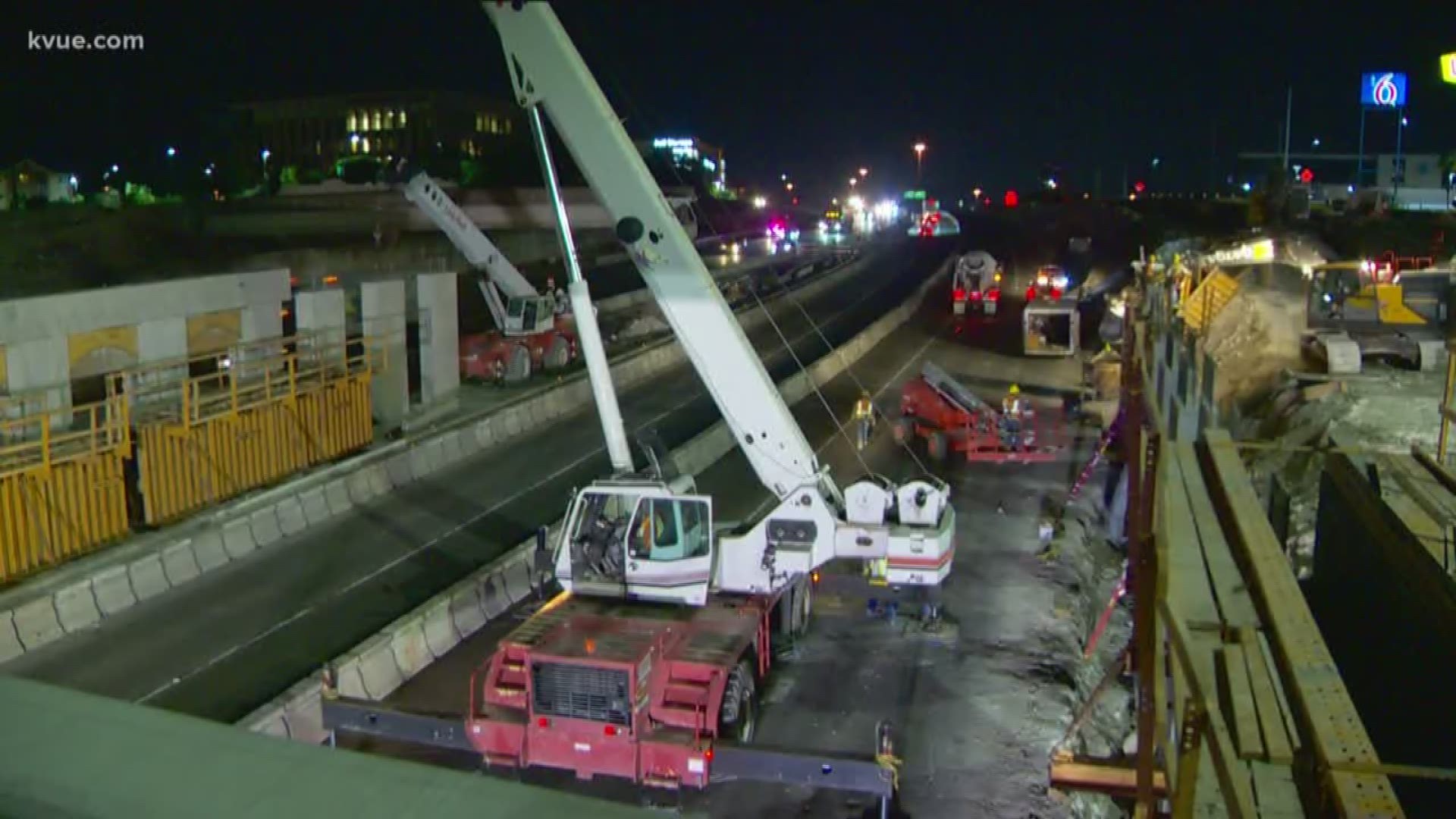 TxDOT is closing main lanes of I-35 in North Austin as crews continue their work on the Saint John's Avenue Bridge.