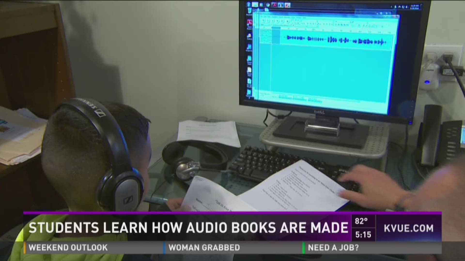 Students learn how audiobooks are made
