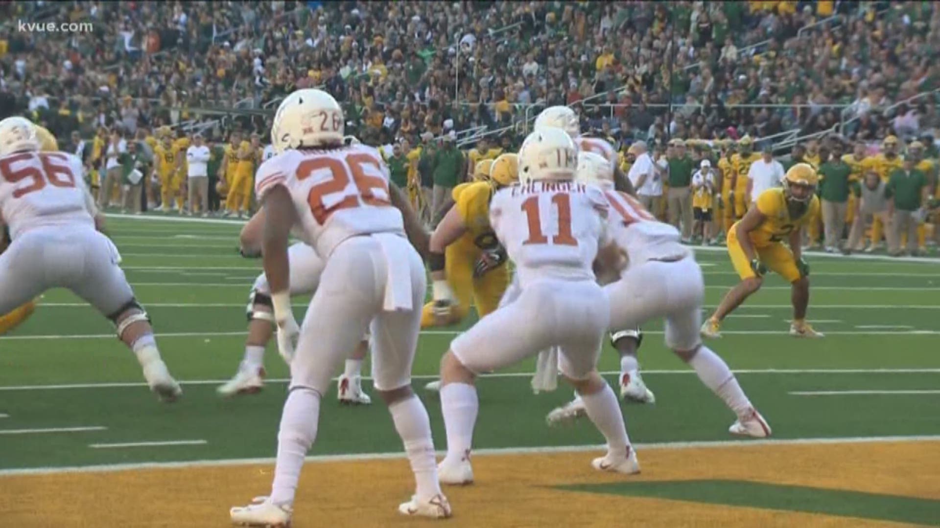The Longhorns were not able to get a touchdown until the last second of the game, final score 24-10.