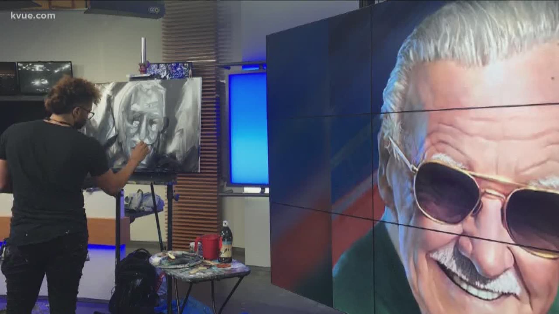 Things got a little artsy at the KVUE studios Monday to honor Stan Lee.