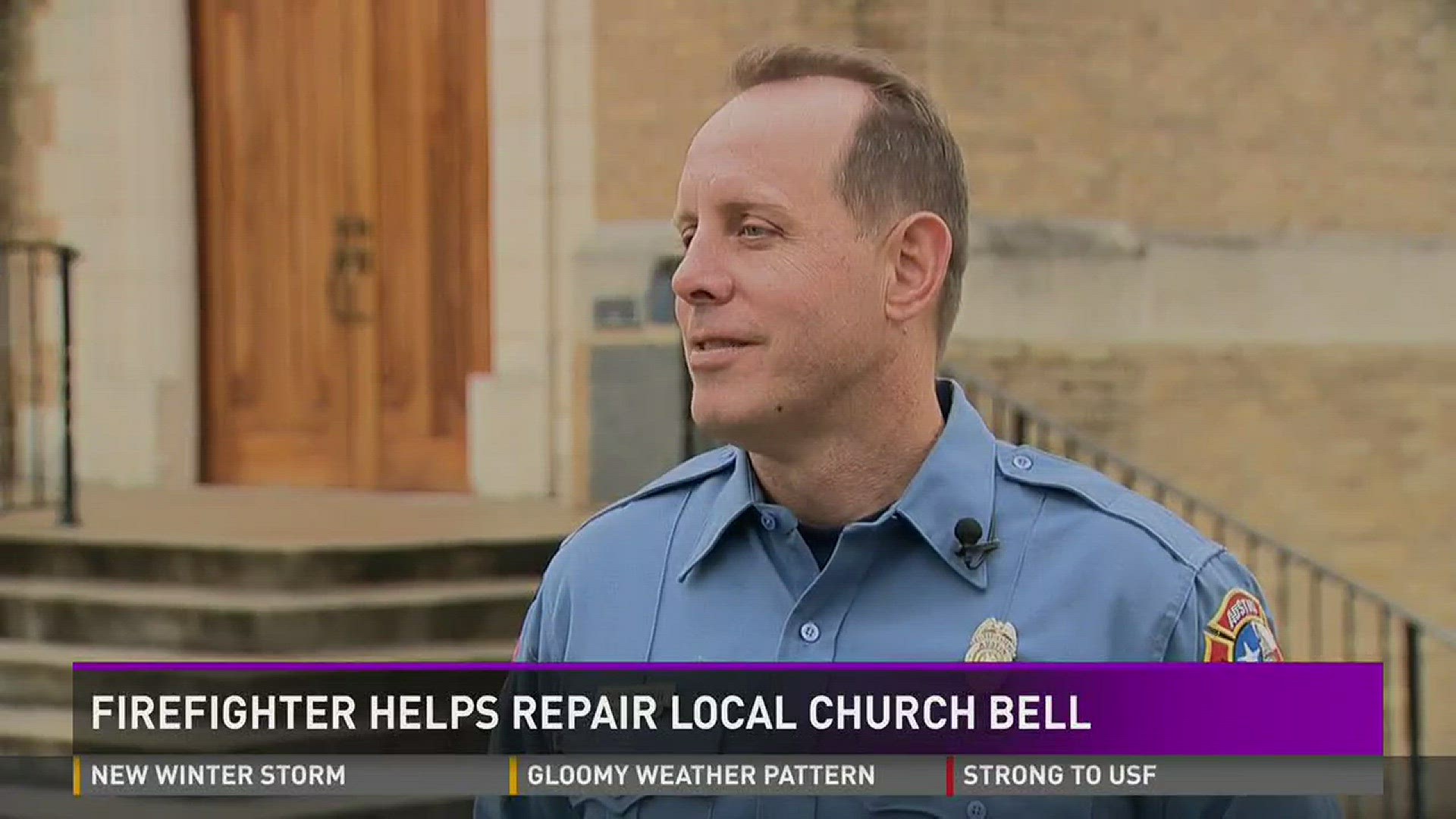 Firefighter helps repair local church bell