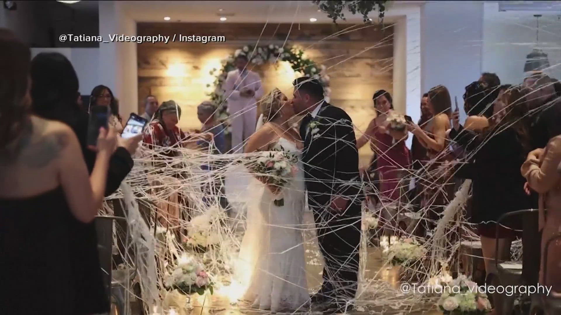 A lot of things can go wrong on your wedding day. A viral video shows how one bride's wedding dress caught fire during her ceremony!