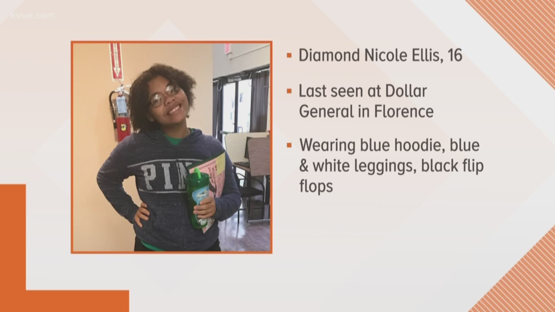 Diamond Nicole Ellis was last seen at a Dollar General in Florence.