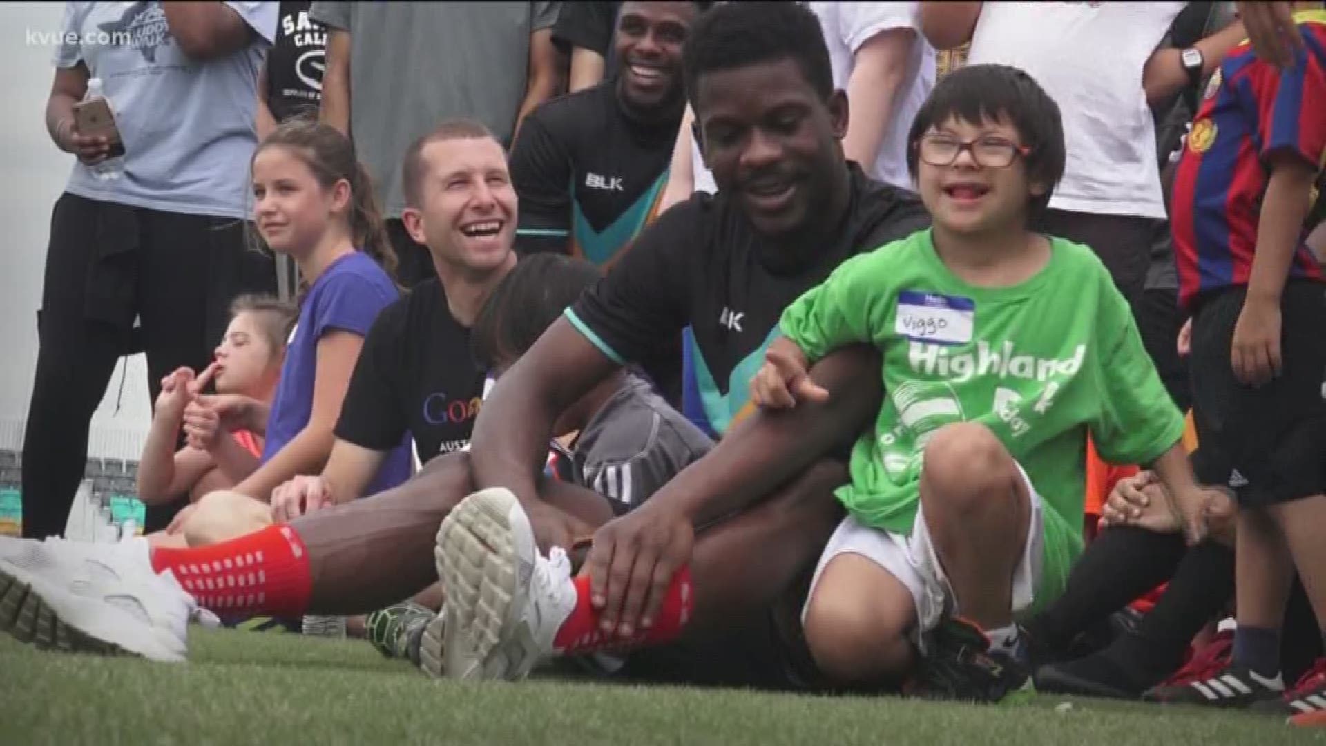 Austin Bold FC is sharing the love of soccer with children with Down syndrome.