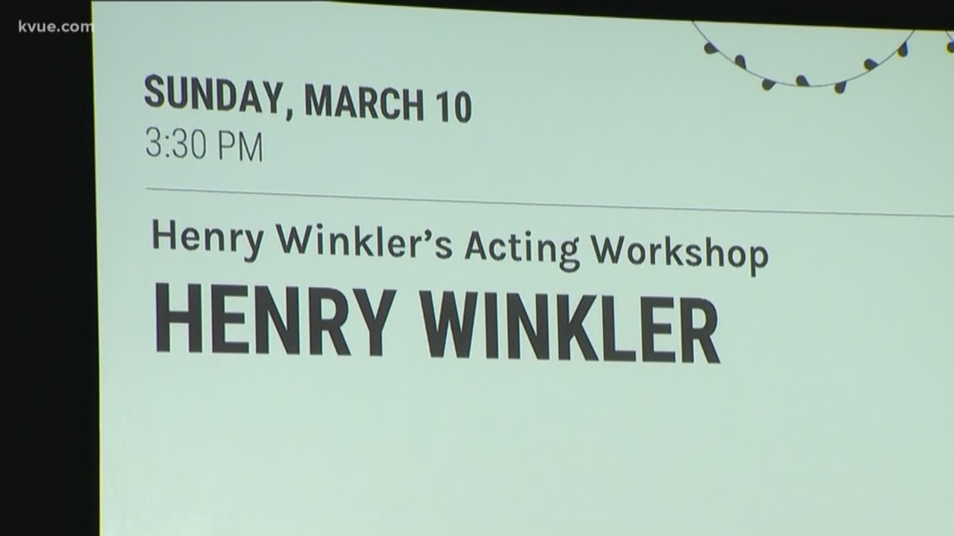 One of the big names in town Sunday was Henry Winkler.