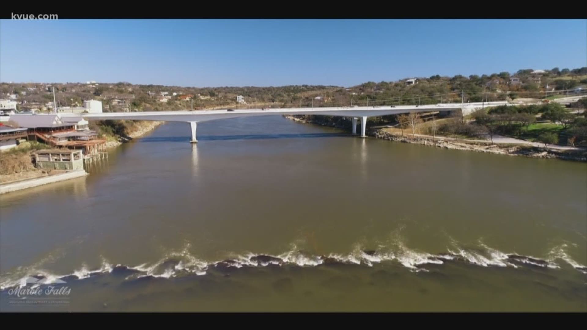 If you've never seen the historic falls at Lake Marble Falls, now's your chance!