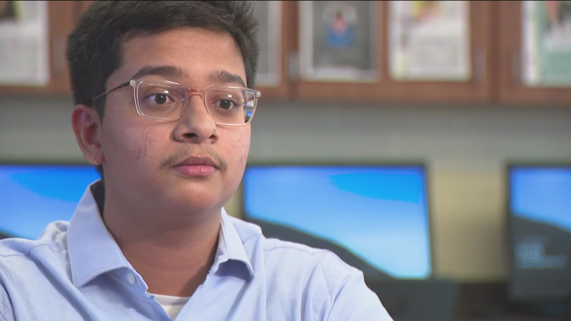 High school senior Aditya Velamuri taught himself calculus when he was living in India. When he moved to Texas last year, he started tutoring fellow students.