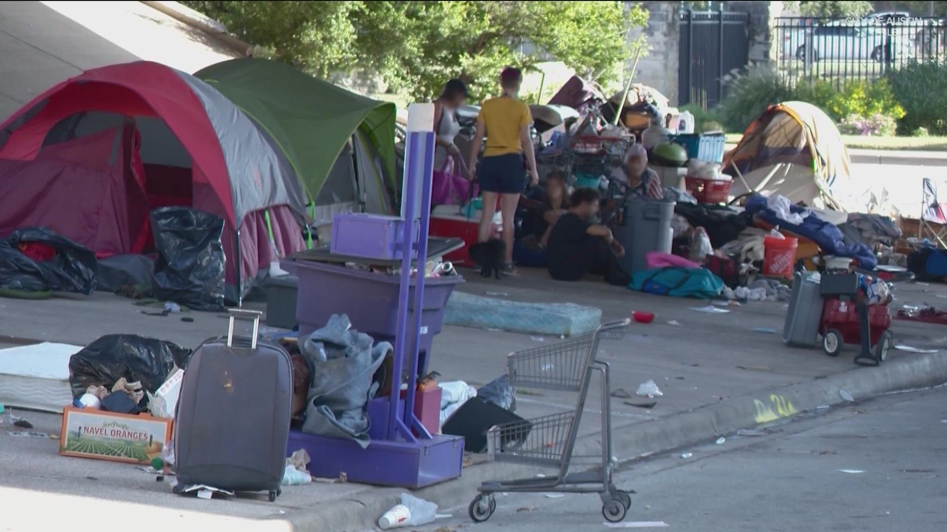City of Austin said they moved 48 people from homeless encampments to temporary shelters.