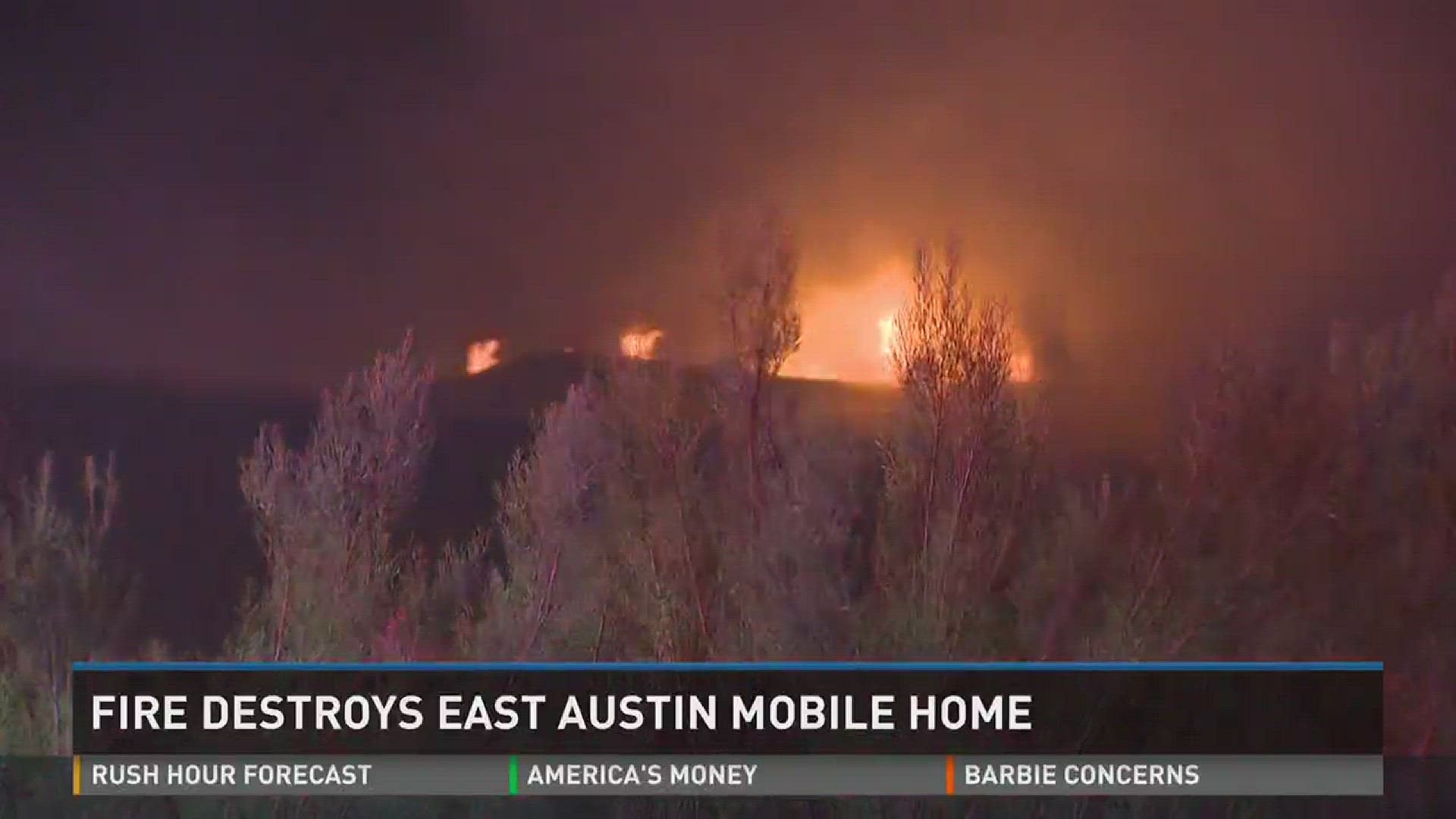 Fire destroys East Austin mobile home