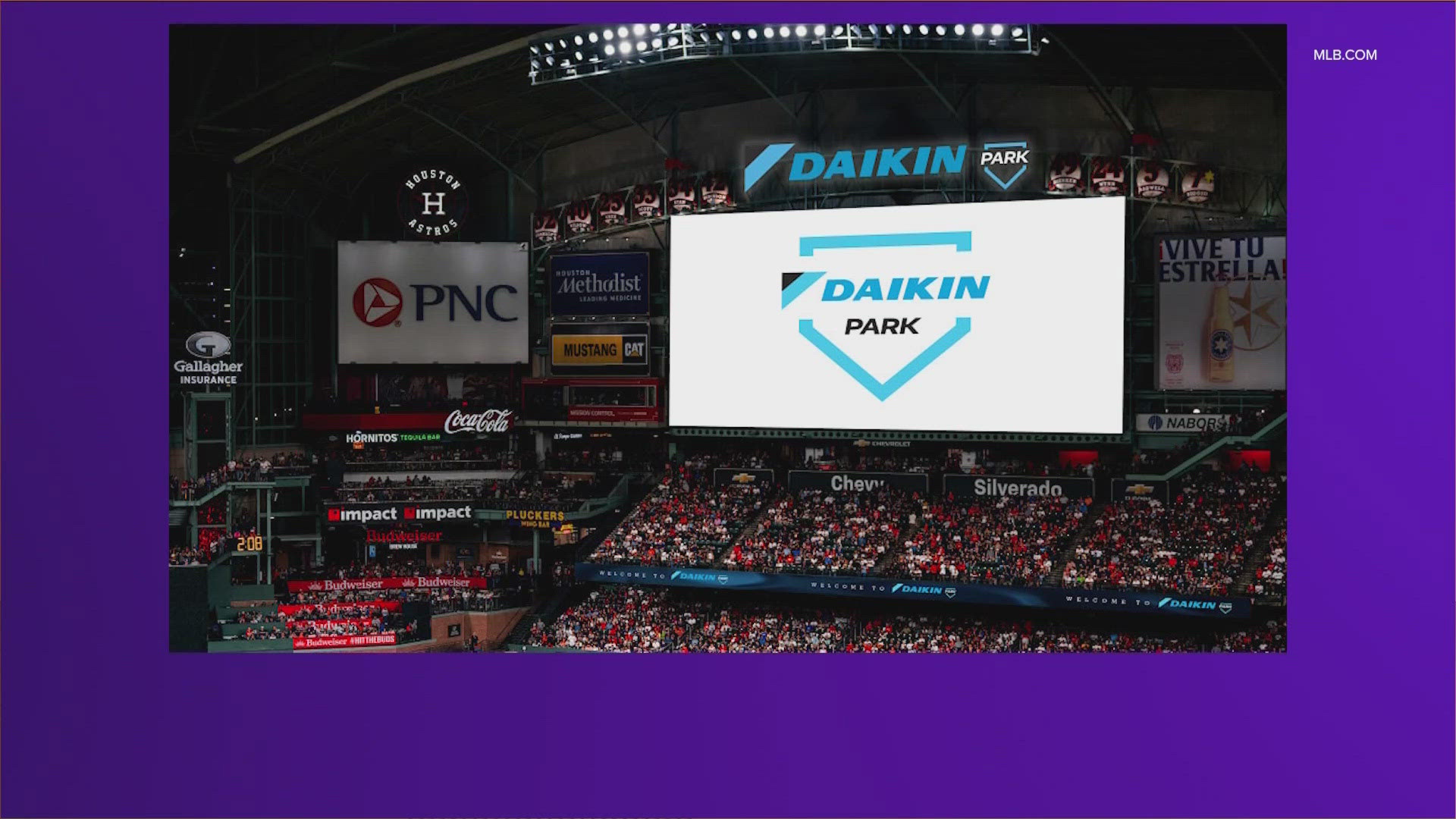 Air conditioning company Daikin Comfort Technologies purchased the naming rights for the home of the Houston Astros.