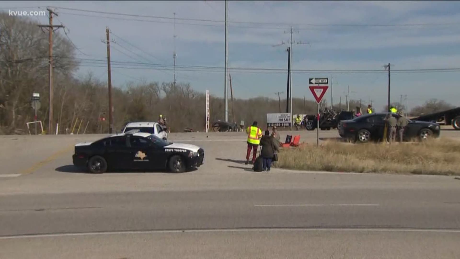 Three people were killed in the crash involving a semi-truck.