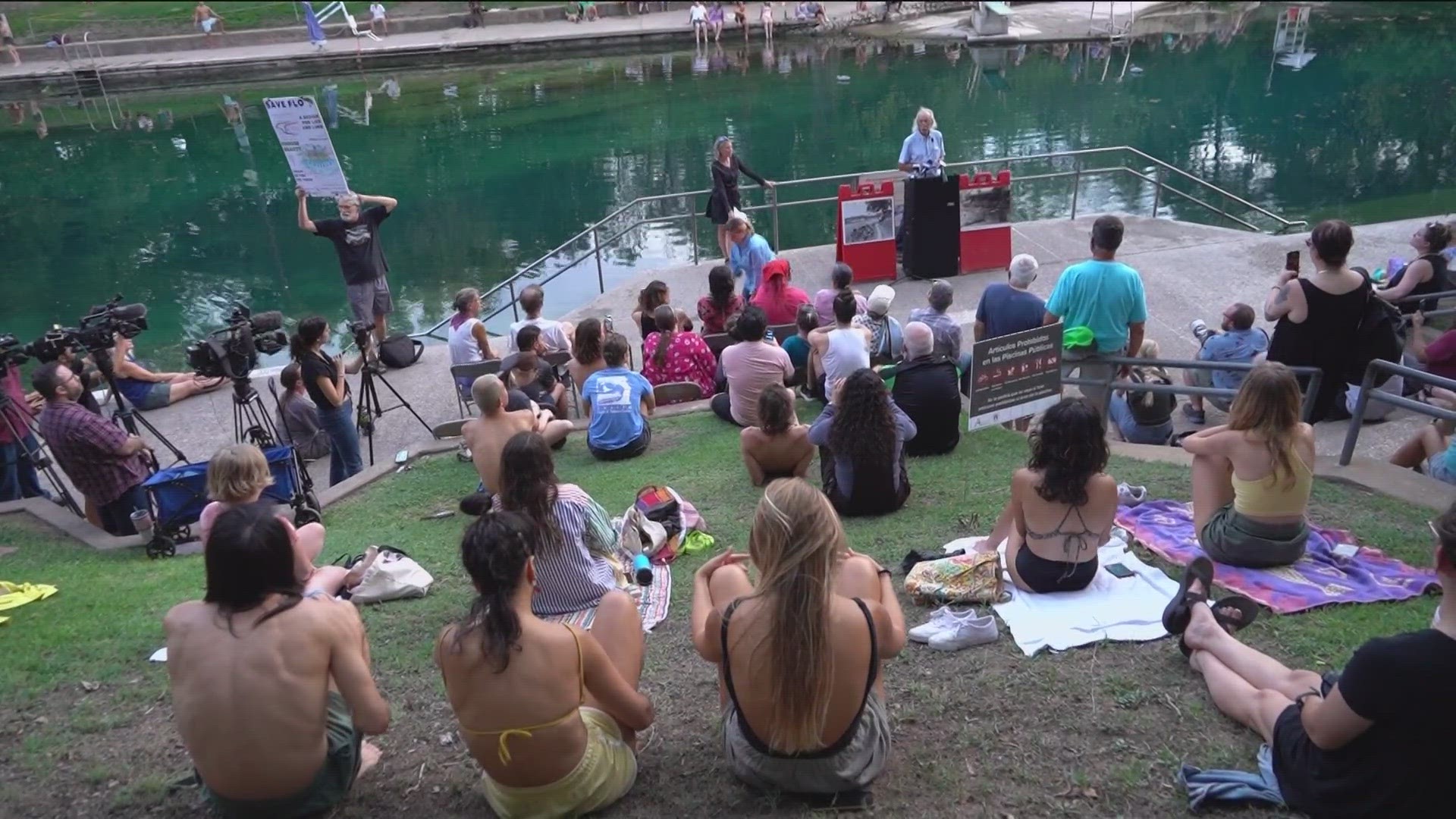 A popular tree at Barton Springs Pool is coming down. Austin's Parks and Rec Department held a Celebration of Life for Flo before the tree is removed.